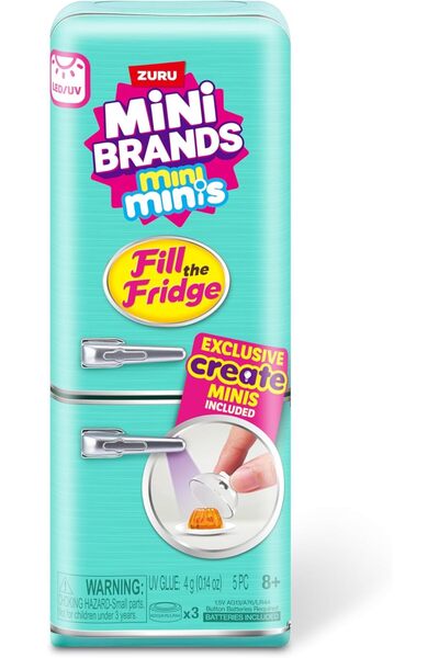 Zuru Mini Brands Fill The Fridge Playset, Model 77673TQ1, 9.84″×3.94″×3.62″, Age 8+