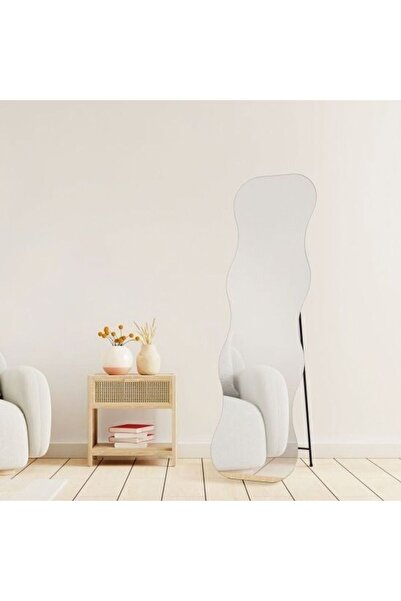 Danube Home مرآة رومانية معدنية تجريدية قائمة - مرآة أنيقة بإطار معدني كامل ا...