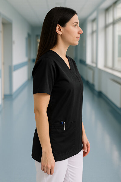 mirach 4-Pocket Nurse and Doctor Scrubs Single Top Uniform Hospital Surgical Uniform Comfortable Medical Clothing