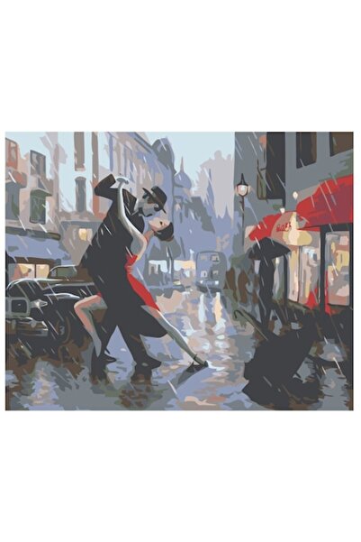 Painting by numbers Set pictura pe numere Dans in ploaie, panza bumbac pe ram...