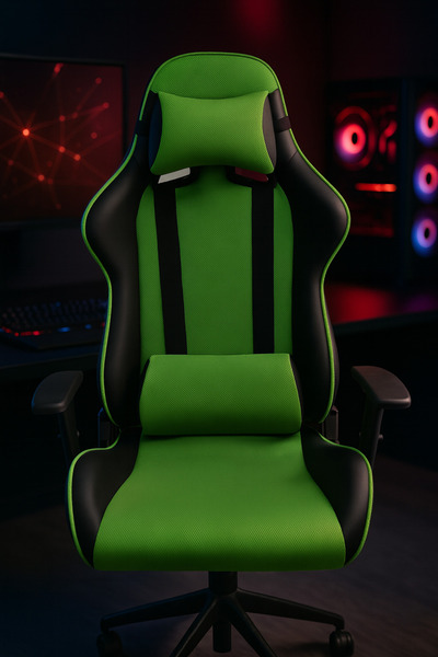 sadık ofis Ergonomik Yeşil Siyah Oyuncu Koltuğu Gaming Chair Bel Destekli Rah...