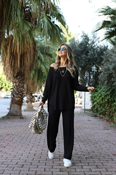 bytugcekaya Μαύρο πλεκτό σετ