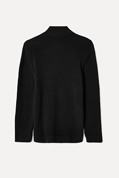 Mudo Zipped Standing Collar Knitwear Sweater