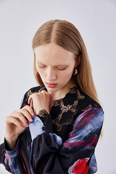 IDYL Lace Detail Belted Dress