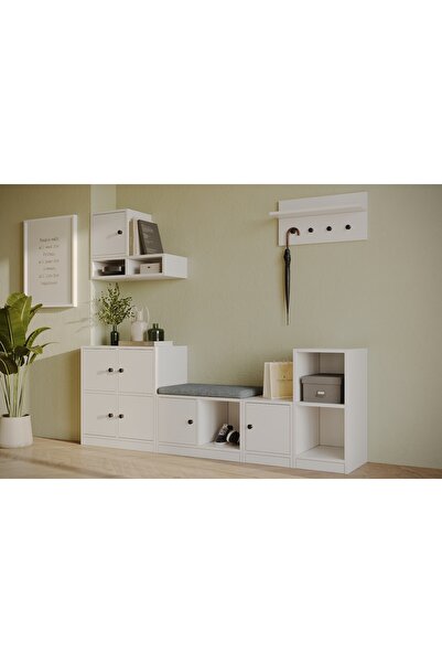 Nettrends Çok Bölmeli ve Kapaklı Çok Fonksiyonlu Ayakkabılık, Antre ve Hol Dolabı