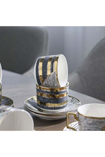 Danube Home Majestic Phoe 12-Pc Tea Cup Set 200ml – Elegant Bone China Cups for Gifting & Tea Parties Serve 6