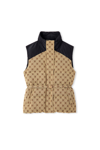 İpekyol Monogram jakarlı kapitone yelek