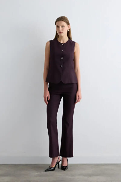 Gusto Смугастий жилет з круглим коміром - Мурдум