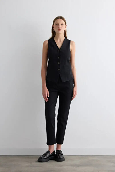 Gusto Denim Mom Pantolon - Siyah