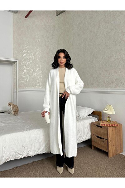 Serica Moda Μακριά ζακέτα με λευκή γενειάδα