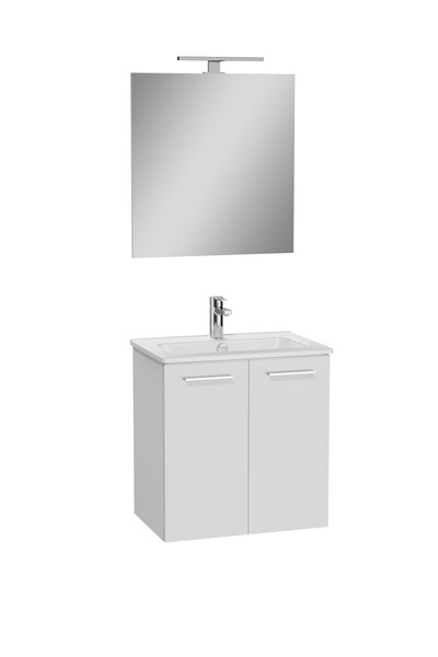 VitrA Mia 69577 Banyo Dolabı Seti, Kapaklı, 60 cm, Parlak Beyaz