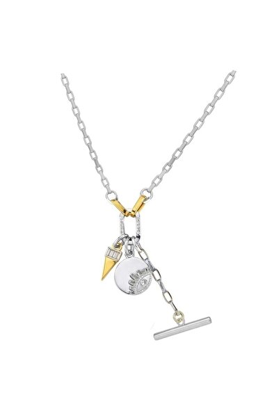 neslyaccessories قلادة سلسلة طويلة من شاين لينك