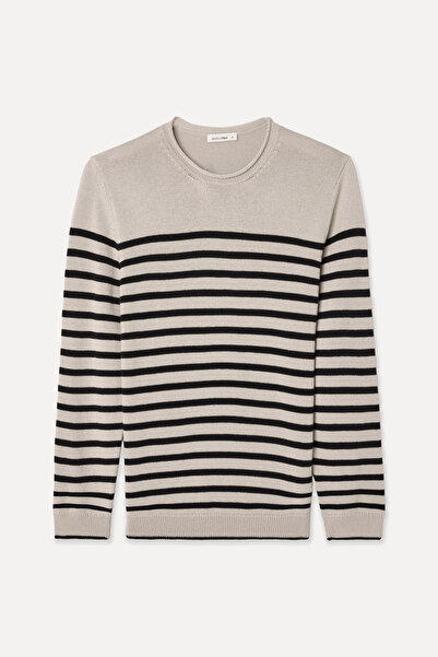 Mudo ÇİZGİLİ BİSİKLET YAKA TRİKO KAZAK