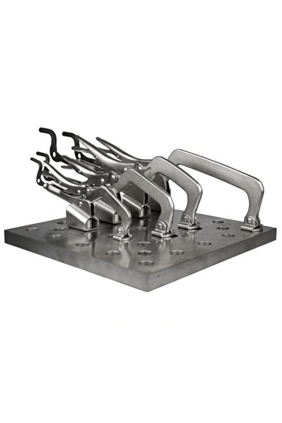 Strong Hand Tools Clește autoblocant cu inserție pentru mese de sudură în sistem de 16 mm, deschidere 100 mm, PT11K