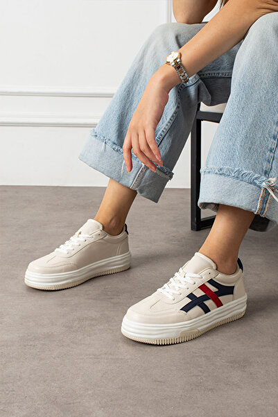 pasyone Pantofi sport casual eleganti pentru femei, bej