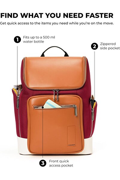 MOKOBARA حقيبة ظهر هوفركرافت المقاومة للماء، مقاس 15.6 بوصة، مزودة بجيب للأمتعة للعمل والسفر