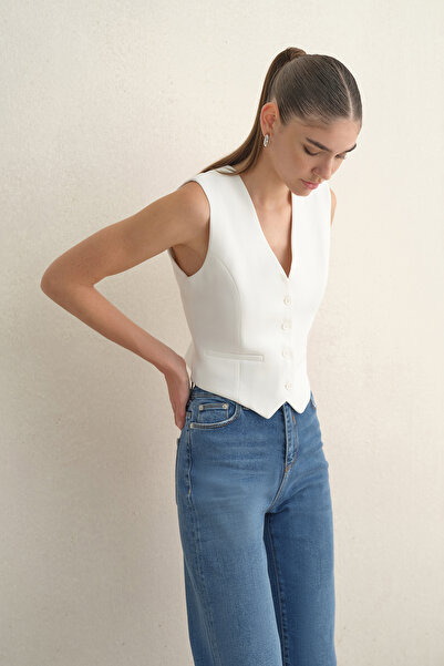 Mathilda Store Kadın Beyaz Special Edition Yelek