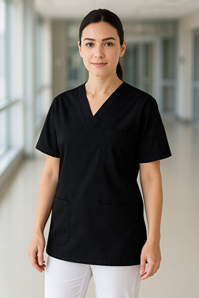 mirach 4-Pocket Nurse and Doctor Scrubs Single Top Uniform Hospital Surgical Uniform Comfortable Medical Clothing