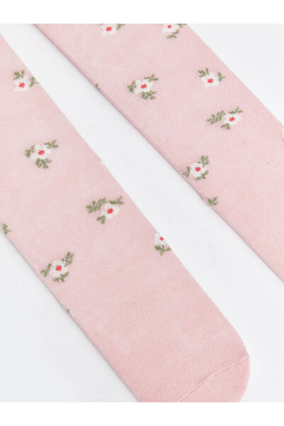 LC Waikiki LCW baby Pembe Baskılı Kız Bebek Külotlu Çorap 2'li