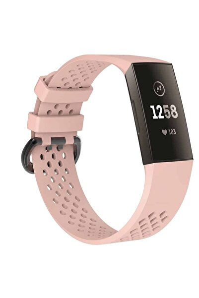 Edman Brățară sport pentru Fitbit Charge 3 / 4, mărimea L, roz deschis