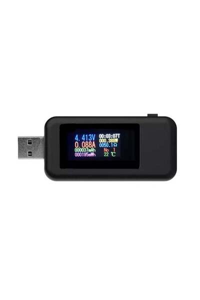 fun zone 10-In-1 Digital LCD Display USB Tester Black