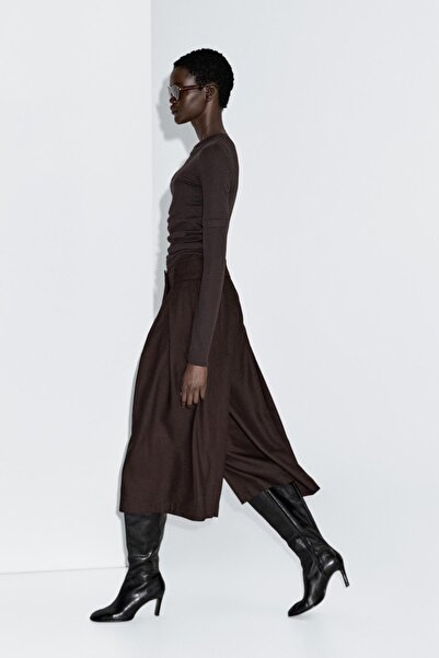 Massimo Dutti Kemerli şort etek