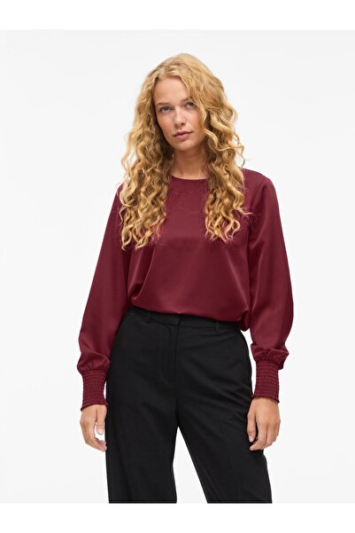 VILA Oberteil mit langen Ärmeln VIELLETTE Rundhals