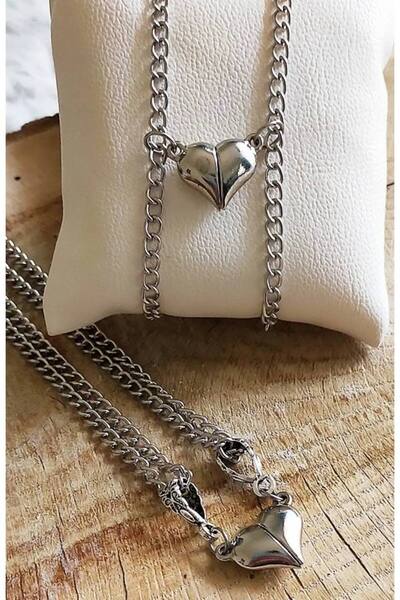 Herşey Nota Magnetic Heart Unisex Necklace – Stylish and Meaningful Design