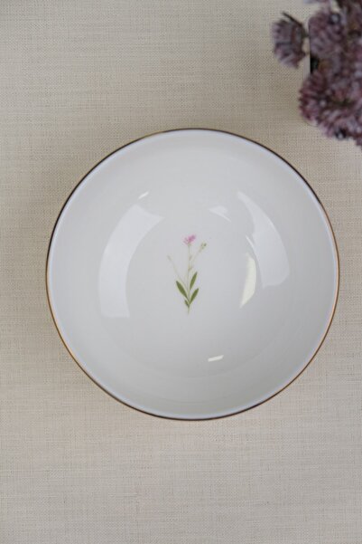 tabakevi Tabak Evi Porcelain Natura Broadcloth Gold Gilded Bowl 13.50cm Single