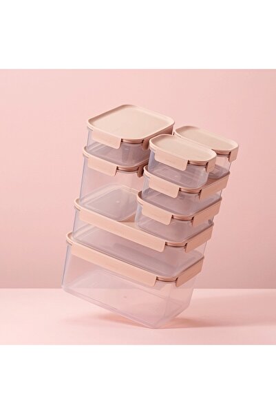 locknlock Classic Plus Rectangle Food Container 1.65L – Pink, 4-Side Locking, Stackable & Leakproof