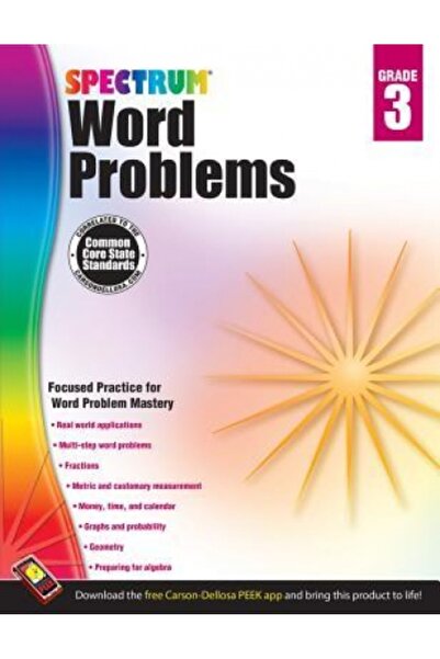 Atheneum Books Spectrum Word Problems, Grade 3