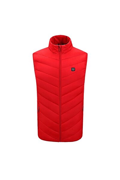 Flippy Flippy Heated Vest, Unisex, Cotton Filling, 3 Temperature Settings, Red, 130-145 kg, XL