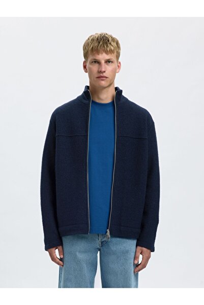 Selected Homme Strickjacke mit Reißverschluss 100% Woll