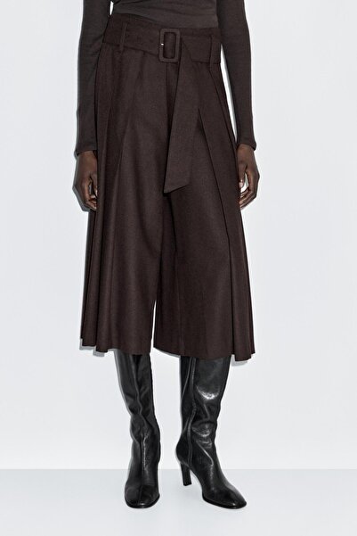 Massimo Dutti Kemerli şort etek