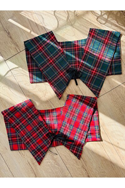 White Alamode Set de 2 guleruri în carouri de Anul Nou