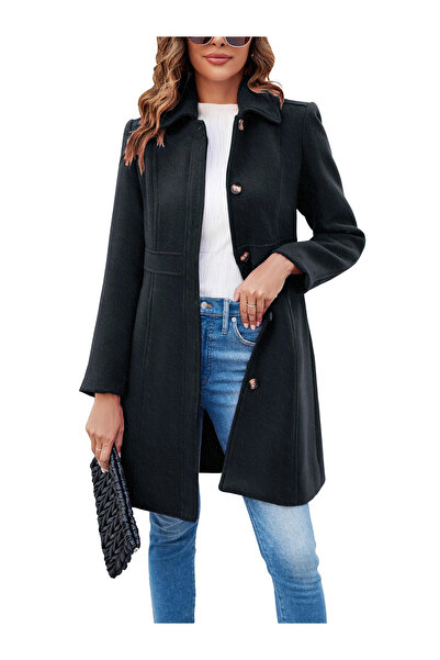 Sacrosa Dikiş Detaylı Tasarım Kaşe Kaban