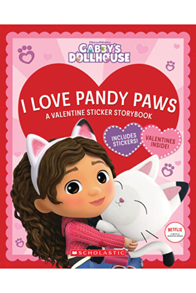 Scholastic Gabby Loves Pandy: A Valentine Sticker Storybook (Gabby's Dollhouse) (Media Tie-In)