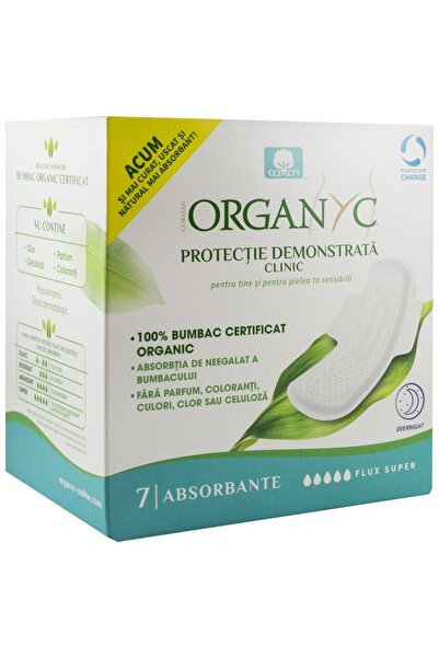 Organyc Absorbante intime Superflow din bumbac 7 buc