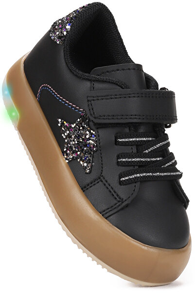 KARAMAZI Rena Daily Velcro Lighted Baby Girl Sports Shoes