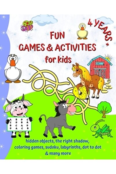 Blurb Inc Fun Games and Activities for kids 4 years +: Coloring, hidden objec...