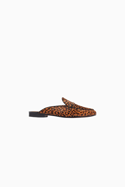 Sam Edelman Linnie Leopard Patterned Brown, Calf Hair Gold Buckle Women's Mul...