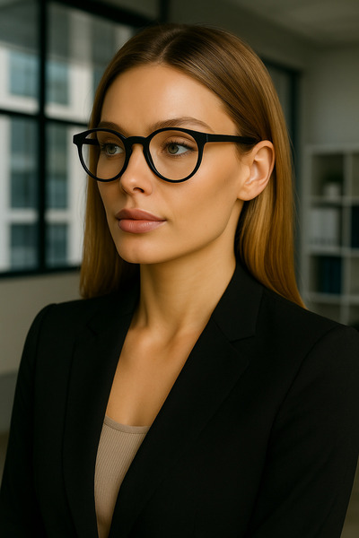 Eyesofia Petts Unisex Black Rimmed Blue Block Blue Light Filter Glasses