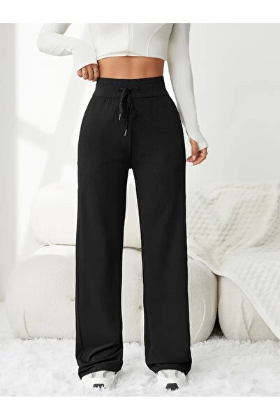 RİNNEAS Pantaloni negri de damă, de mărime mare, largi, largi, pantaloni de s...