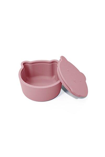 OEM Silicone Snack Container with Animal-Shaped Lid, Pink, 8 cm