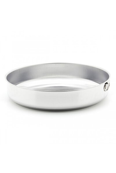 Raki Round stainless steel tray BAVARIA SUPER, D28xh6cm, with one handle