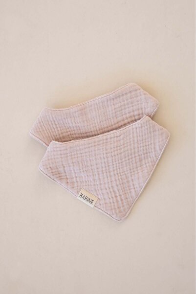 Barine Double Faced Bandana Baby Bib Set of 2 Pink