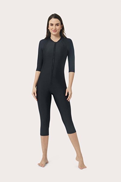 Coega Sunwear Ladies Slim-Kini Swimsuit 3/4 Length - Black