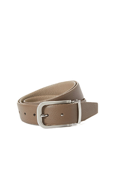 George Hogg Siyah Kahverengi Erkek Deri Kemer