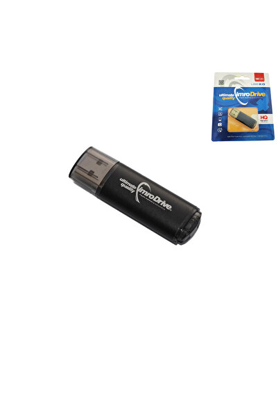 Imro USB memory stick 16GB USB 2.0 black with transparent cap and hanger, in blister