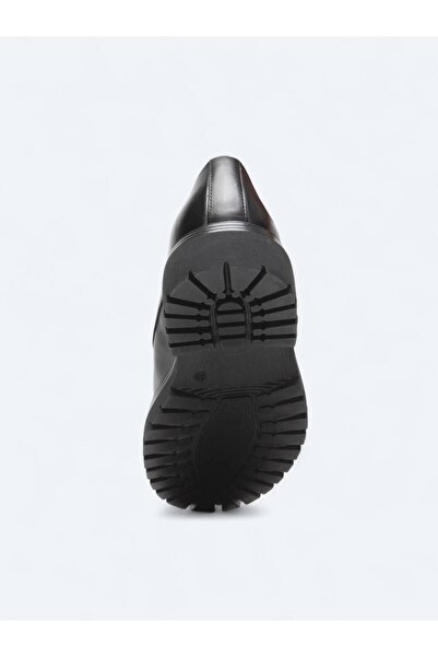 Kip Black Leather Smart Casual Shoes